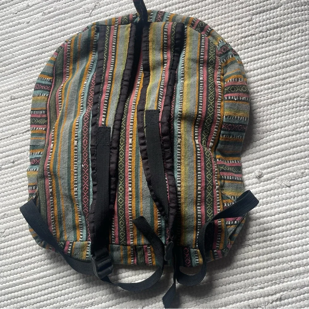 Boho Cotton Full-Sized Handwoven Cotton Gheri Backpack